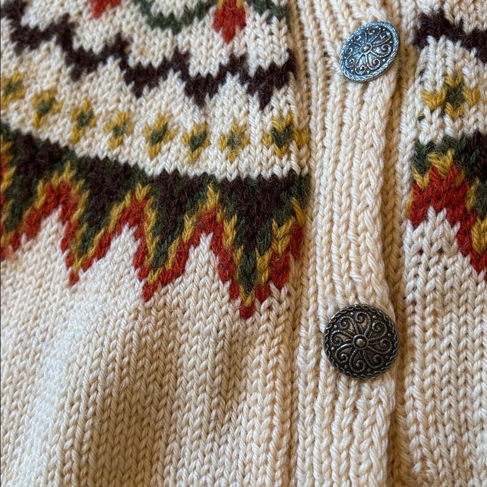 Vintage gorgeous hand knit wool sweater - Picture 8 of 10